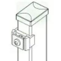 Krapp Multi-Pfosten mit Vierkantscheibe, RAL 6005 moosgrün, f. Zaunhöhe 2030 mm