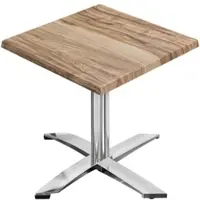 GGM Möbel WTG | Bistro Außen Tisch | B: T: H: 60 x 60 x 75,5 cm | Sheesham / Aluminium | Quadratisch | Zusatzgewicht