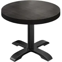 GGM Möbel BSD | Bistro Tisch | Ø 60 x 77 cm | Rund | Schwarzer Rand | Wenge / Schwarz