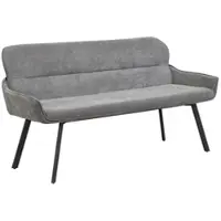 ByLiving Sitzbank "Rico", grau (dunkelgrau, schwarz), B:160cm H:90cm T:62cm, Stoff, Sitzbänke, Sitzbank, gemütliche Esszimmerbank in 140 oder 160cm, hochwertiger Stoffbezug