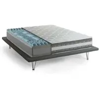 Talamo Italia Einzelmatratze Dmorell, Matratze aus Memory Foam und Gel mit 9 verschiedenen Zonen, 100% Italy, Anti-Milbe und hypoallergen, Cm 80x200 h27