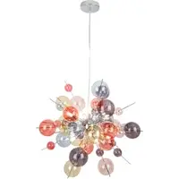 Naeve Näve Glas Hängelampe Explosion, dimmbar, Multicolour, für Wohn- / Esszimmer, Glas, Pendelleuchte