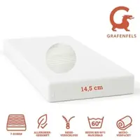 Grafenfels Matratze Silber 140x200 Extra Fest 14,5cm Hoch 7-Zonen