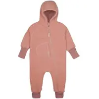 Pure Pure Pure Wollwalk-Overall mit Kapuze und Klappbündchen, rosa, 74