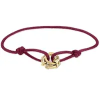 Liebeskind berlin Armband "Schmuck Geschenk Nylonarmband Lora", gelbgoldfarben, rot, Armbänder, Damen, 21cm, Edelstahl Nylon, Edelstahl, Nylon, Armband