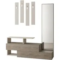 Livetastic Garderobe Ramda ca. 137x154x35 cm Mokka