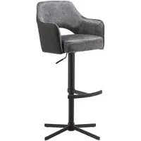 Premium Living Barhocker Valletta Anthrazit/Schwarz