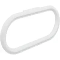 Hewi Serie 480 Handtuchring 480.09.00260DX oval, schwenkbar, Edelstahl pulverbeschichtet, Weiß matt