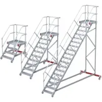 Euroline 513 Wartungsbühne 45° 600mm Stufenbreite 12 Stufen Stahl Gitterrost
