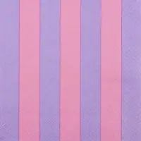 Home Fashion , Just Stripes lilac, Lunch-Servietten aufgefaltetes Maß 33 cm x 33 cm, im Viertelfalz, 20 Stück pro Packung