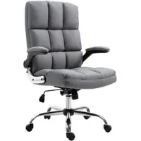 Proregal Bürostuhl HxBxT 120x73x72 cm Sitzhöhe 50cm Höhenverstellbar Stoff/Textil Grau Chefsessel Drehstuhl Schreibtischstuhl