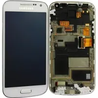 Samsung Komplett LCD+ Frontcover inkl. Displayrahmen für Galaxy S4 Mini GT-i9195i, weiß