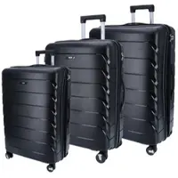 DYX 4 Rollen Trolley 3er Set S/M/L Washington schwarz