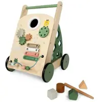 Lemodo Lauflernwagen aus Holz mit Activity-Board, leise Räder, ab 1 Jahr