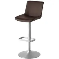Möbel Kraft Barhocker Leder MyTina , braun , Maße (cm): B: 44 T: 38.0