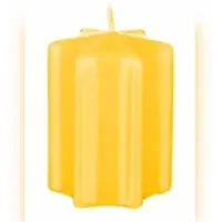 Kopschitz Kerzen Kerzen 4er Set Sternkerzen Adventskerzen, Adventskranz Zitrone, 100 x 60 mm, 4 Stück (1 Set)