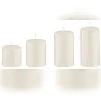 Kopschitz Kerzen 4er Set Adventskerzen abgestuft Moonstone Stein Ø 5 cm (Höhen 6, 8, 10 und 12 cm)
