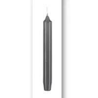 Kopschitz Kerzen Leuchterkerzen, Tafelkerzen, Haushaltskerzen Grau, 250 x Ø 25 mm, 12 Stück
