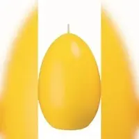 Kopschitz Kerzen Kerzen Eikerzen glatt getaucht Citron (Zitrone), 120 x 80 mm, 6 Stück