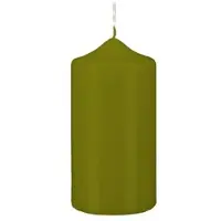 Kopschitz Kerzen Stumpen Kerzen Scottish Green 25 x Ø 7 cm, 6 Stück getauchte Stumpenkerzen mit Spitzkopf in RAL Qualität