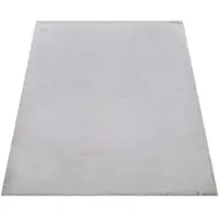 KADIMA DESIGN Hochflor Teppich Unifarben schmutzabweisend Grau Rechteckig 160x230 | 100% Polyester, Rücken aus Baumwolle | Florhöhe: 22 mm | pflegeleicht