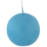 Kopschitz Kerzen Kugelkerzen Ocean Blau, Ø 70 mm, 12 Stück, dt. Kerzen in RAL Kerzenqualität, Kein rußen und tropfen