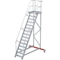 Euroline 513 Wartungsbühne 60° 600mm Stufenbreite 15 Stufen Alu gerieft