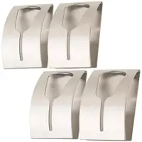 Carlo Milano 4er-Set Handtuchhalter aus rostfreiem Edelstahl, selbstklebend