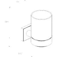 Bravat Quaruna Glashalter 753210 chrom, zum Kleben oder Schrauben