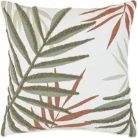 Momax Zierkissen Blätter Grün/Beige ca. 45x45cm