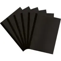 LMG Thermobindemappen A4, 8mm, 80 Blatt, Leder-Karton, schwarz, 50 Stück