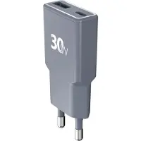 Force Power Lite , USB-C/USB-A Ladegerät 30 W Power Delivery UltraGaN Schnell, Grau