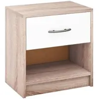 Costway Nachttisch mit Schublade Natur