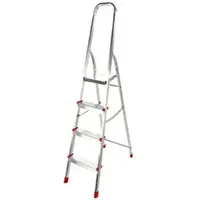 AgriEuro Premium Aluminium-Trittleiter mit Ständer Alice 4, 4 Stufen, 1,49 m