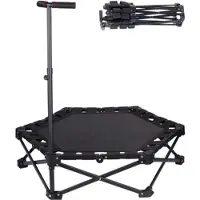 Speeron Klappbares Fitness-Trampolin für Erwachsene, Halte-Griff, 106 cm Ø