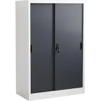 VCM Aktenschrank "Büroschrank Stahlschrank abschließbar Malivo 3fach", schwarz (weiß, anthrazit), B:80cm T:40cm, Obermaterial: 100% Metall MT., Schränke, Aktenschrank