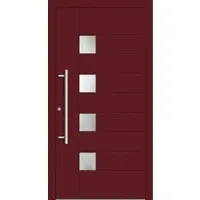 Haustuerenland.de Haustür RC3 "HENRIKE" 79 mm Weinrot RAL 3005 beidseitig innen öffnend DIN links