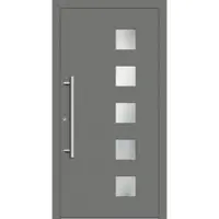 Haustuerenland.de Haustür "ELISABETH" 79 mm RC3 Graualuminium RAL 9007 innen öffnend DIN links