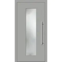 Haustuerenland.de Haustür "JULE" 79 mm RC3 Weißaluminium RAL 9006 beidseitig innen öffnend DIN rechts