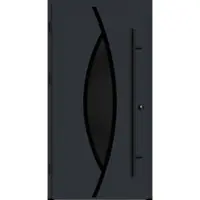 Haustuerenland.de Aluminium Haustür "ARIANA" 82 mm RC2 BLACKLINE Anthrazit RAL 7016 beidseitig außen öffnend DIN links