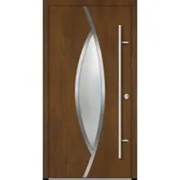 Haustuerenland.de Aluminium Haustür "ARIANA" 82 mm RC2 Golden Oak holzähnlich beidseitig innen öffnend DIN rechts