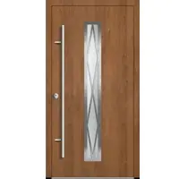 Haustuerenland.de Aluminium Landhaustür "AURORA" 82 mm RC2 Diamant-Applikationen Winchester holzähnlich beidseitig innen öffnend DIN links