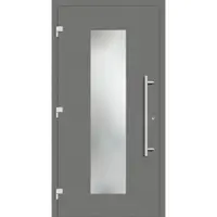 Haustuerenland.de Haustür "JULE" 79 mm RC3 Graualuminium RAL 9007 außen öffnend DIN links