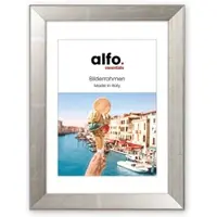 Alfo. Nina 20x20 cm silber m. Ppt 13x13 cm, Holzrahmen