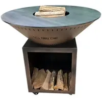 Grill'Chic brasero classique acier 83 imitation corten double cuve