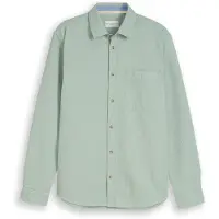 Tom Tailor Herren Langarm Hemd LIGHT STRUCTURED SHIRT Regular Fit 1049588-12792 Soft Grauish Grün S
