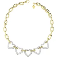 GUESS JUBN06010JWYGT/U Damen-Kette Multi Pavé Herzen Goldfarben