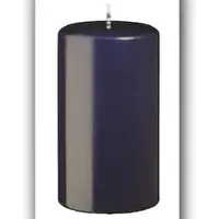 Kopschitz Kerzen Flachkopf-Stumpenkerzen Nachtblau Dunkelblau 80 x Ø 80 mm, 4 Stück