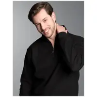 Trigema Sweatshirt "Troyer in Waffeloptik", Damen, Gr. S, schwarz, Piqué, 100% Baumwolle, Basic, Sweatshirts Sweatshirt