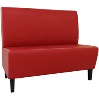 BIG Möbel Gastro Sitzbank Paris | 120 cm breit | Kunstleder Rot | Glatt | Dinerbank